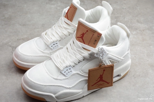 Jordan x 4 AO2571-100 Air 'White' Levi's 0826